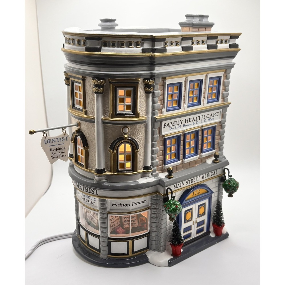 Dept. 56 Original Snow Village "Main Street Medical" COMPLETE W/Box #55306 READ